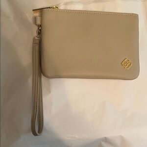 Kendra Scott Beige Wristlet Clutch. Super cute. Passport  size.